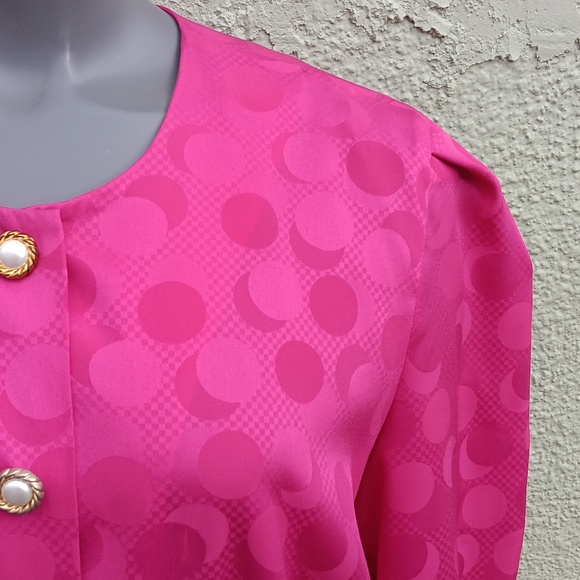 MS CHAUS VINTAGE 10 BUTTON PINK BUBBLE DRESS (HONG KONG) - Picture 7 of 17